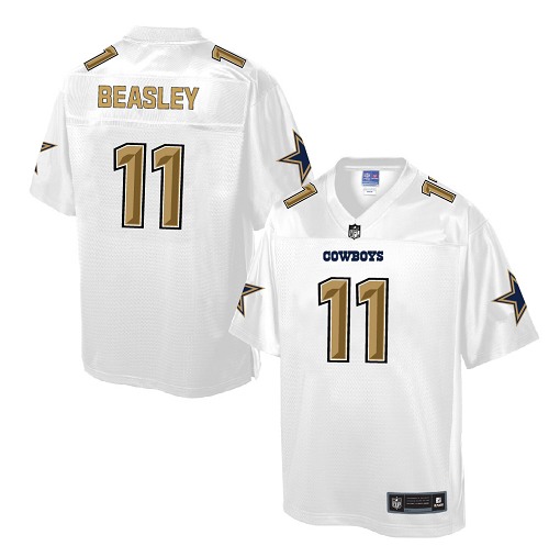 Men's Game Cole Beasley Nike Jersey White - #11 Pro Line Fashion NFL Dallas Cowboys